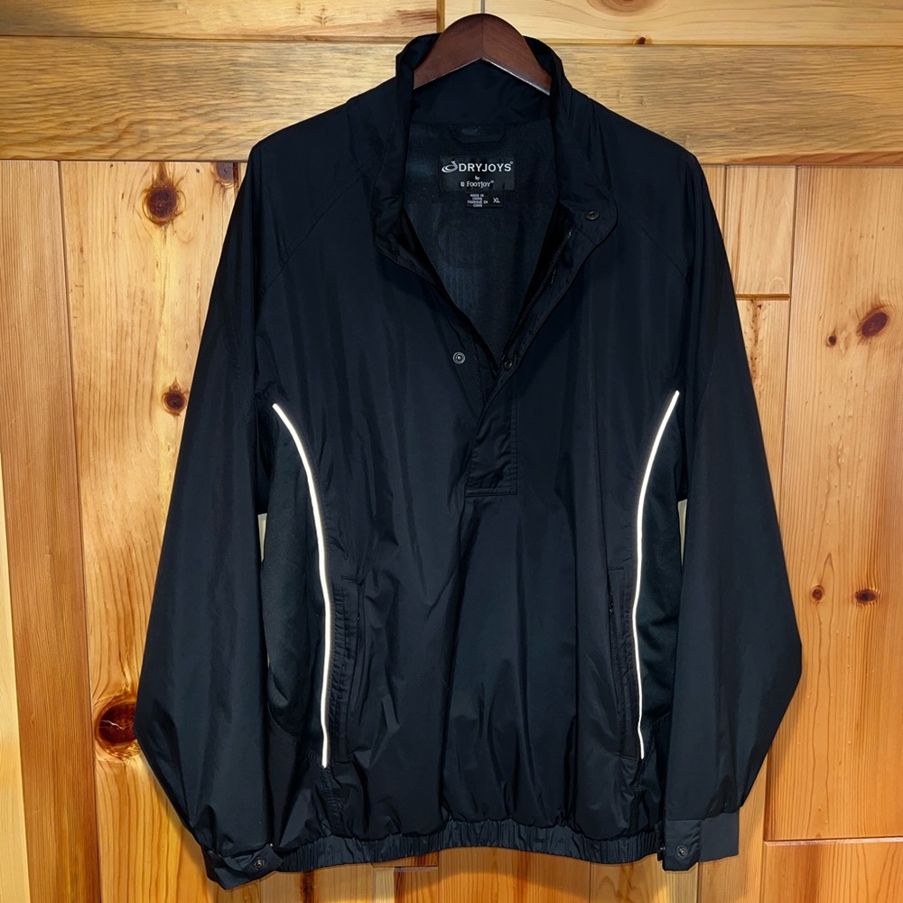 Dryjoys Footjoy Titleist Black Rain Wind Jacket Pullover Rainwear Shell XL/XXL